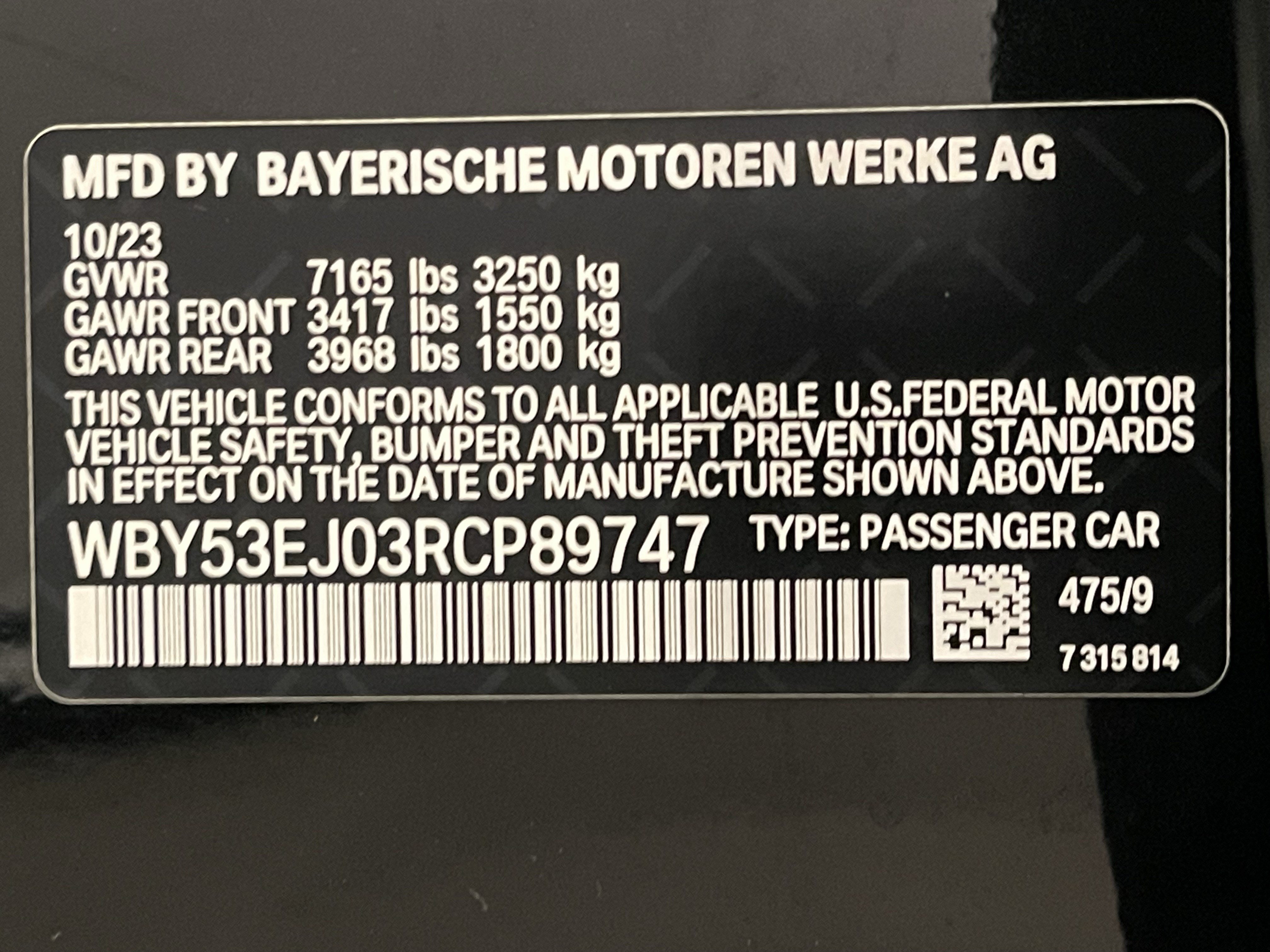 Certified 2024 BMW i7 xDrive60 AWD/4WD image 25