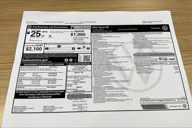 New 2025 Volkswagen Tiguan SE AWD/4WD image 5