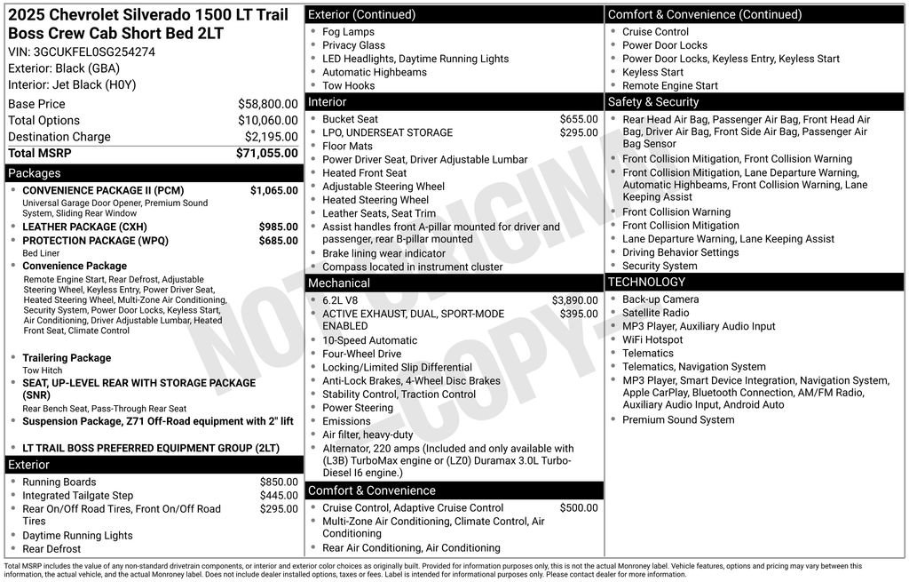 Used 2025 Chevrolet Silverado 1500 LT Trail Boss w/ Convenience Package II AWD/4WD image 3