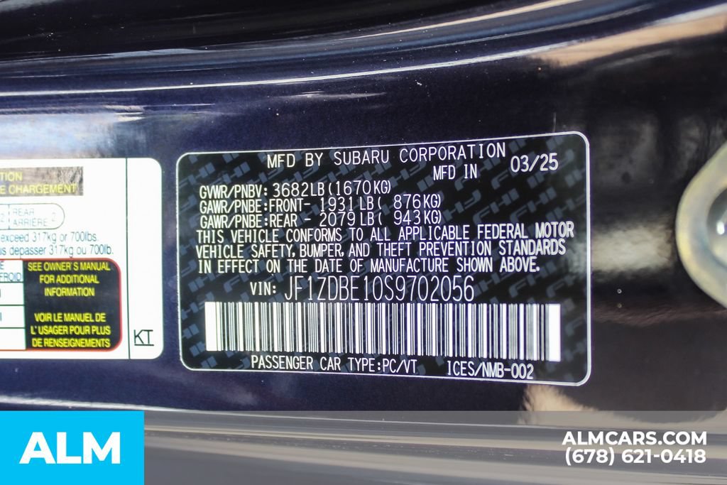 Used 2025 Subaru BRZ Limited RWD image 36
