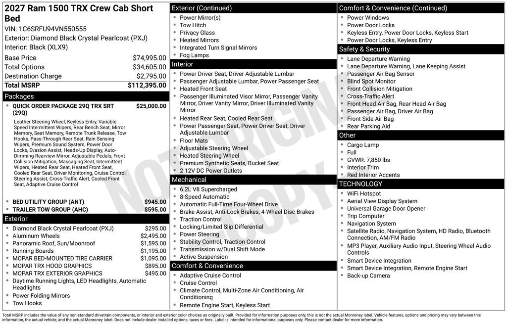 New 2027 RAM 1500 TRX AWD/4WD image 5