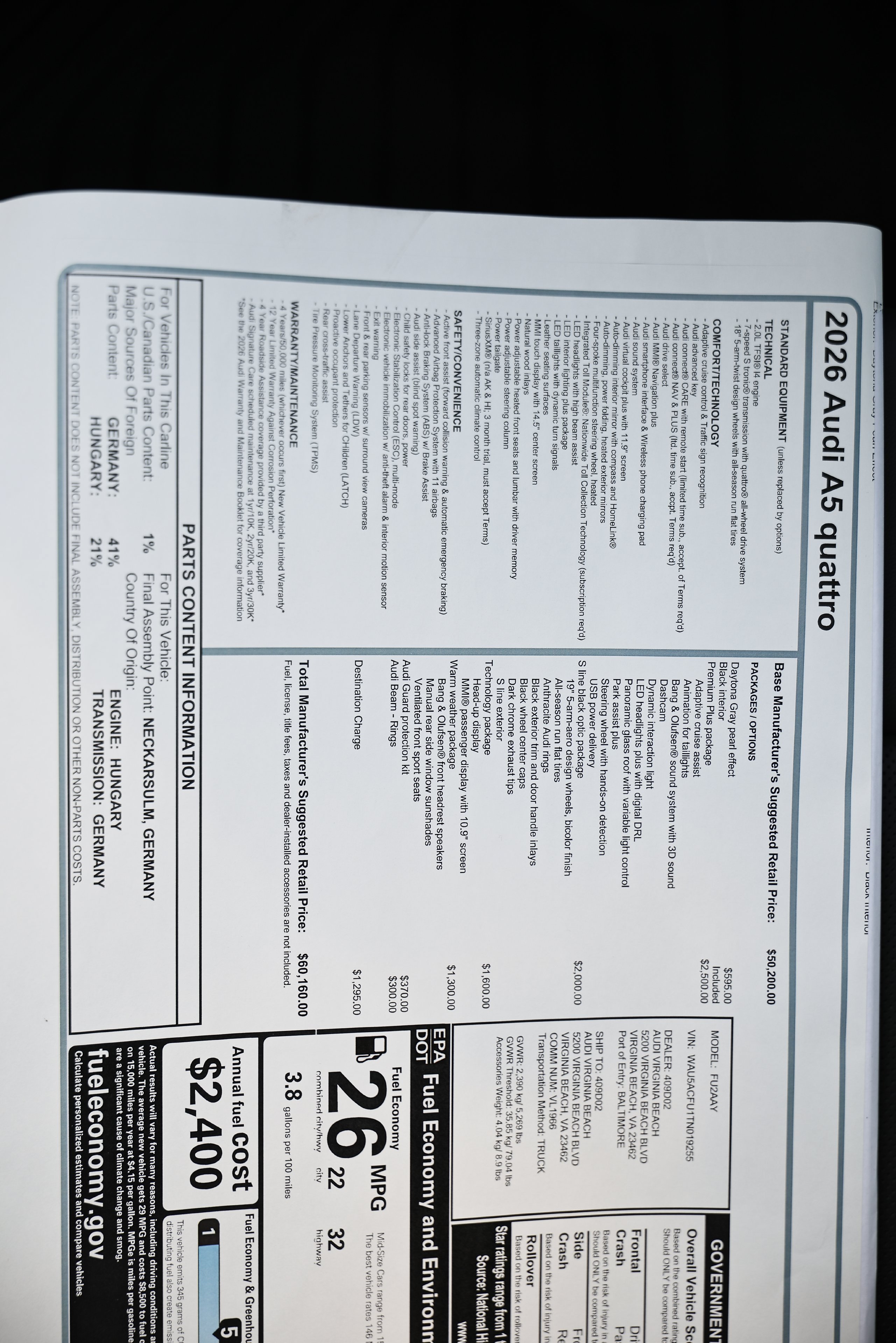 New 2026 Audi A5 Premium Plus AWD/4WD image 23