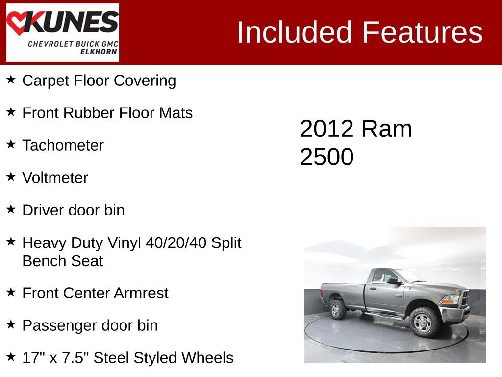 Used 2012 RAM 2500 ST w/ PWR & Remote Entry Group AWD/4WD image 3