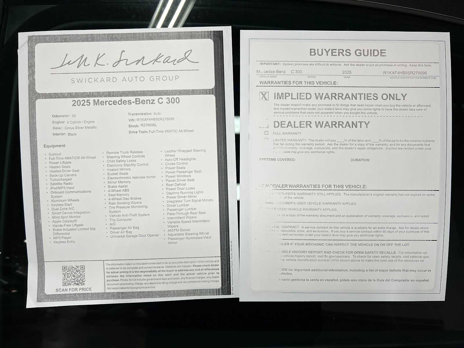 Used 2025 Mercedes-Benz C 300 4MATIC Sedan image 43