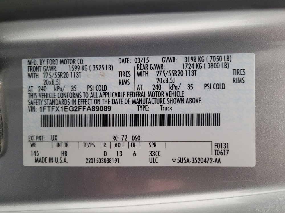 Used 2015 Ford F150 Lariat w/ Equipment Group 502A Luxury image 33