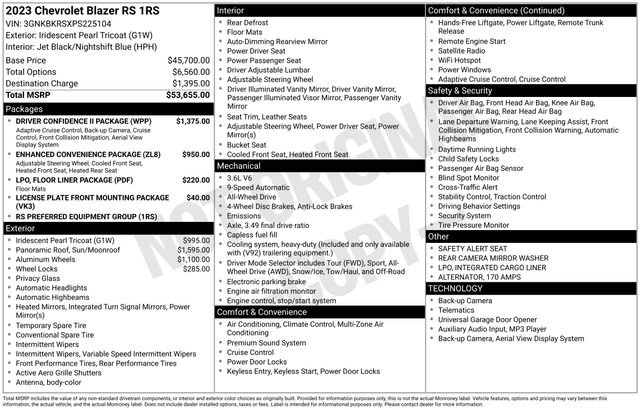 Used 2023 Chevrolet Blazer RS w/ Driver Confidence II Package image 2