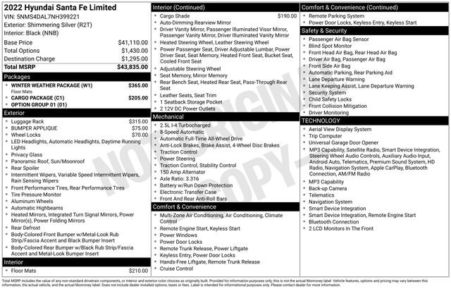 Used 2022 Hyundai Santa Fe Limited w/ Winter Weather Package image 15