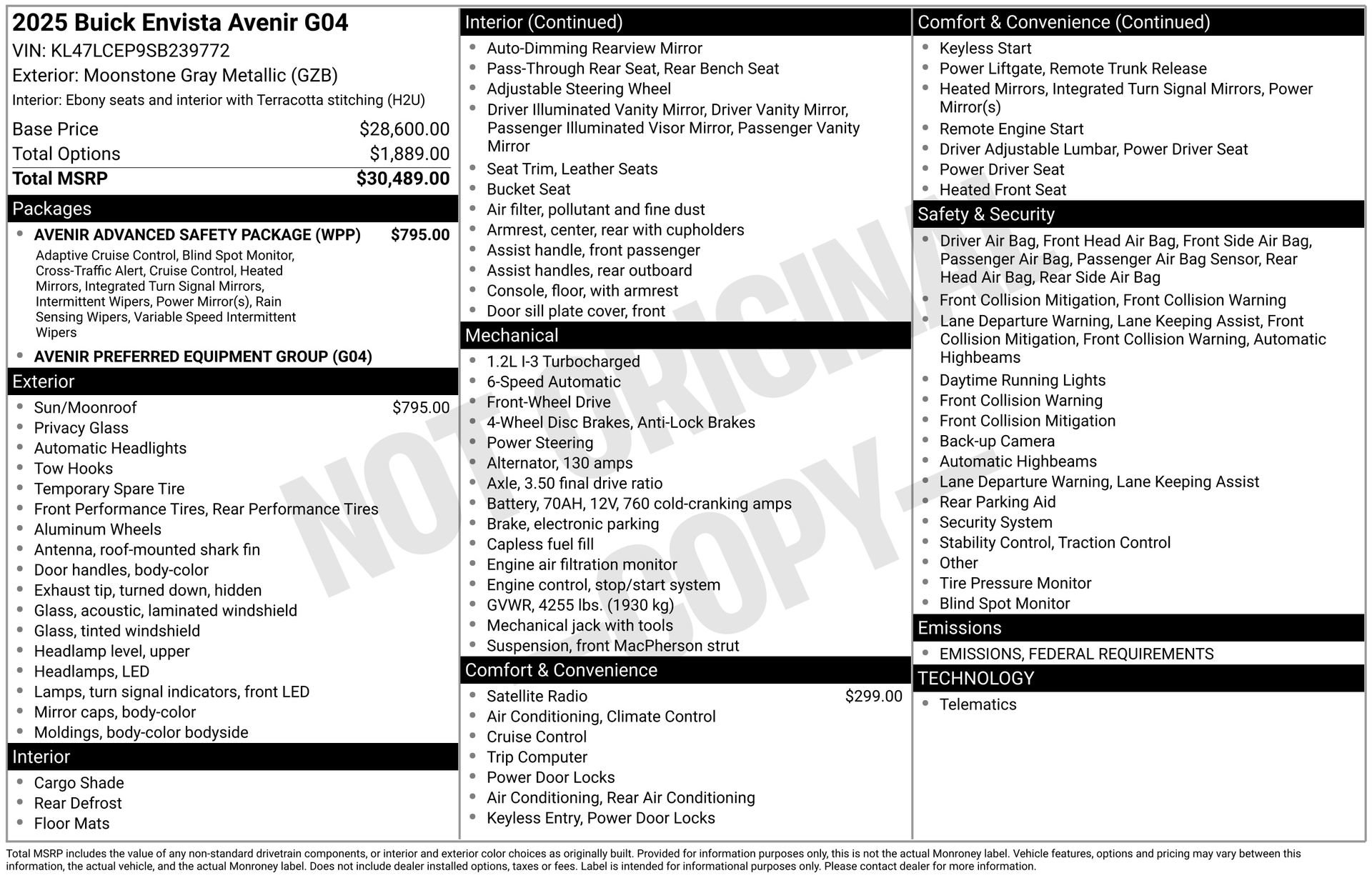 New 2025 Buick Envista Avenir image 3
