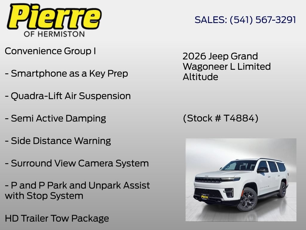 New 2026 Jeep Grand Wagoneer L Limited w/ Convenience Group I AWD/4WD image 12