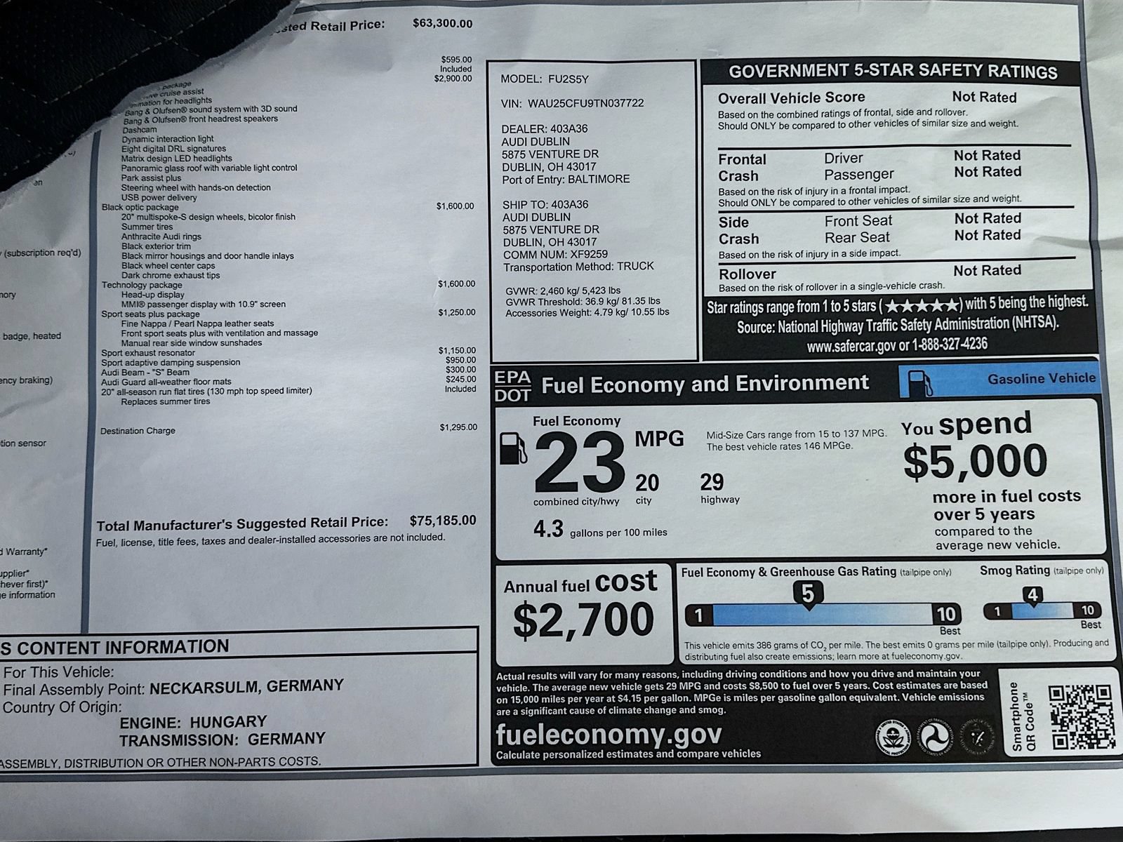 New 2026 Audi S5 Premium Plus AWD/4WD image 46