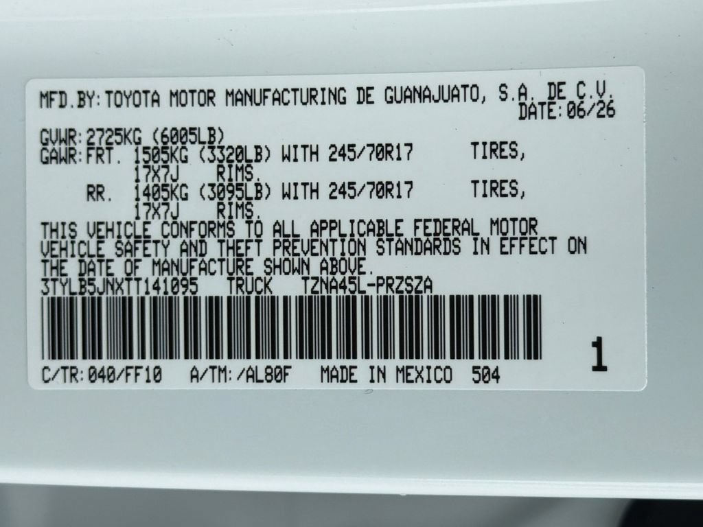 New 2026 Toyota Tacoma SR5 AWD/4WD image 37
