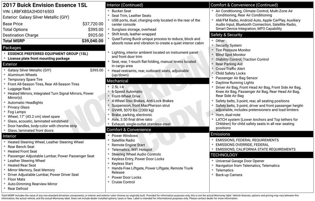Used 2017 Buick Envision Essence image 35
