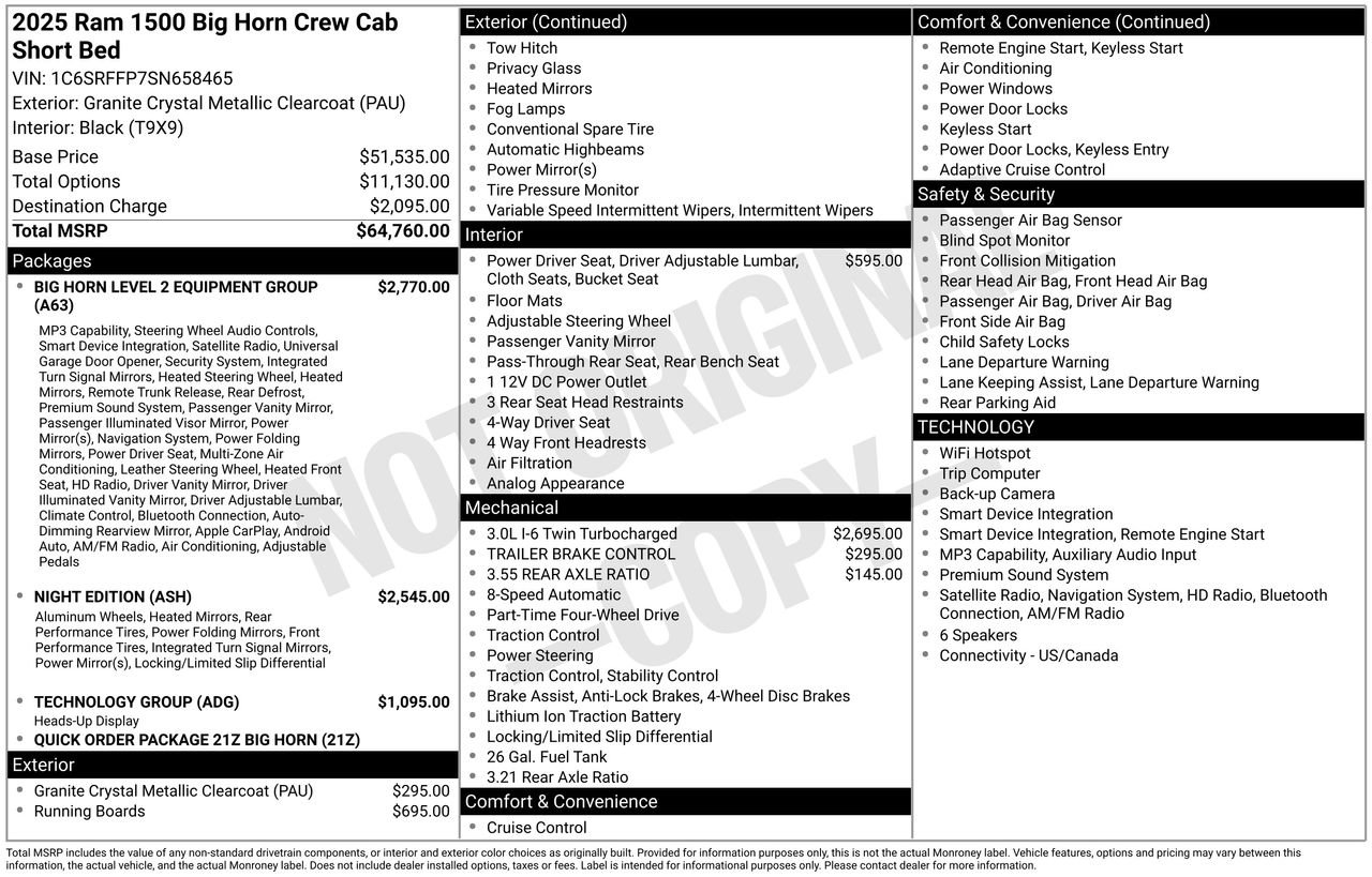Used 2025 RAM 1500 Big Horn AWD/4WD image 32