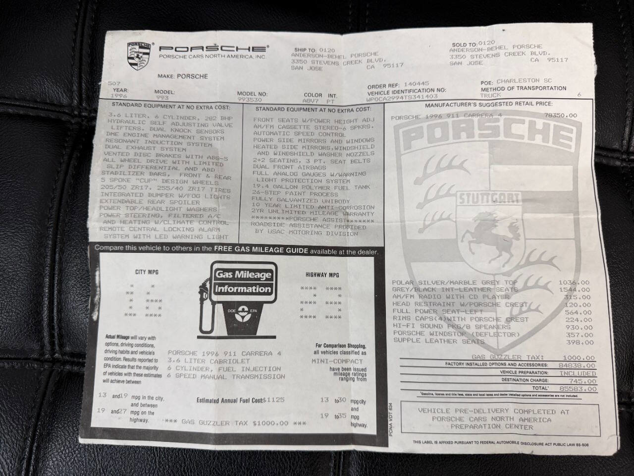 Used 1996 Porsche 911 Carrera 4 AWD/4WD image 31