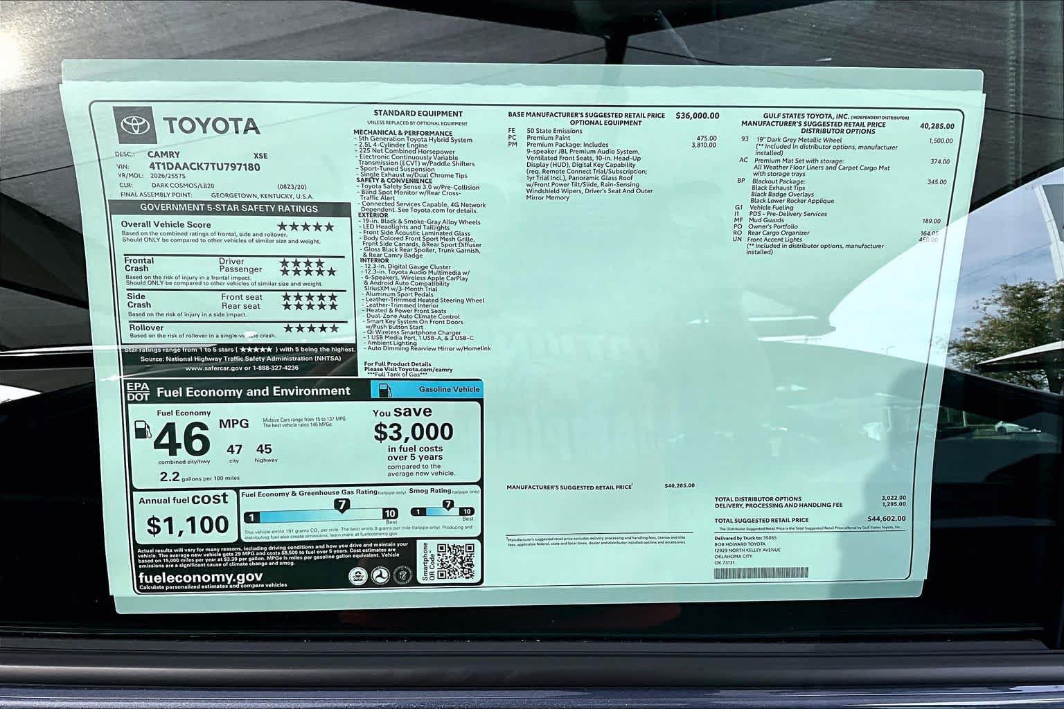 New 2026 Toyota Camry XSE FWD image 20