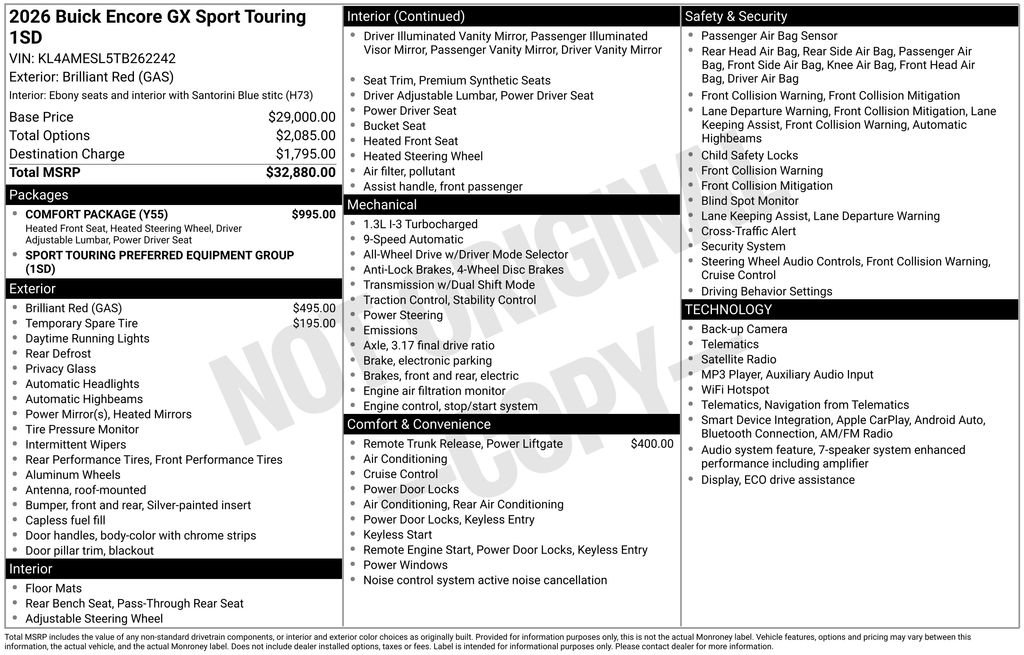 New 2026 Buick Encore GX Sport Touring w/ Comfort Package AWD/4WD image 4