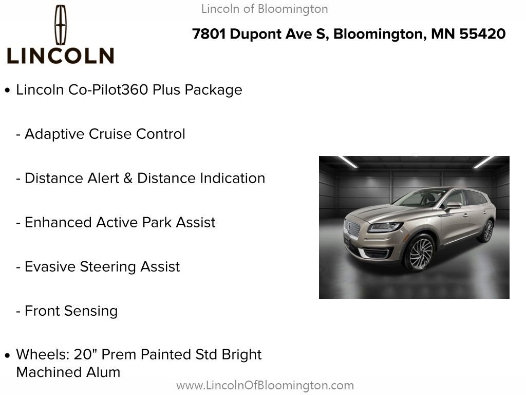 Used 2020 Lincoln Nautilus Reserve w/ Equipment Group 201A image 9