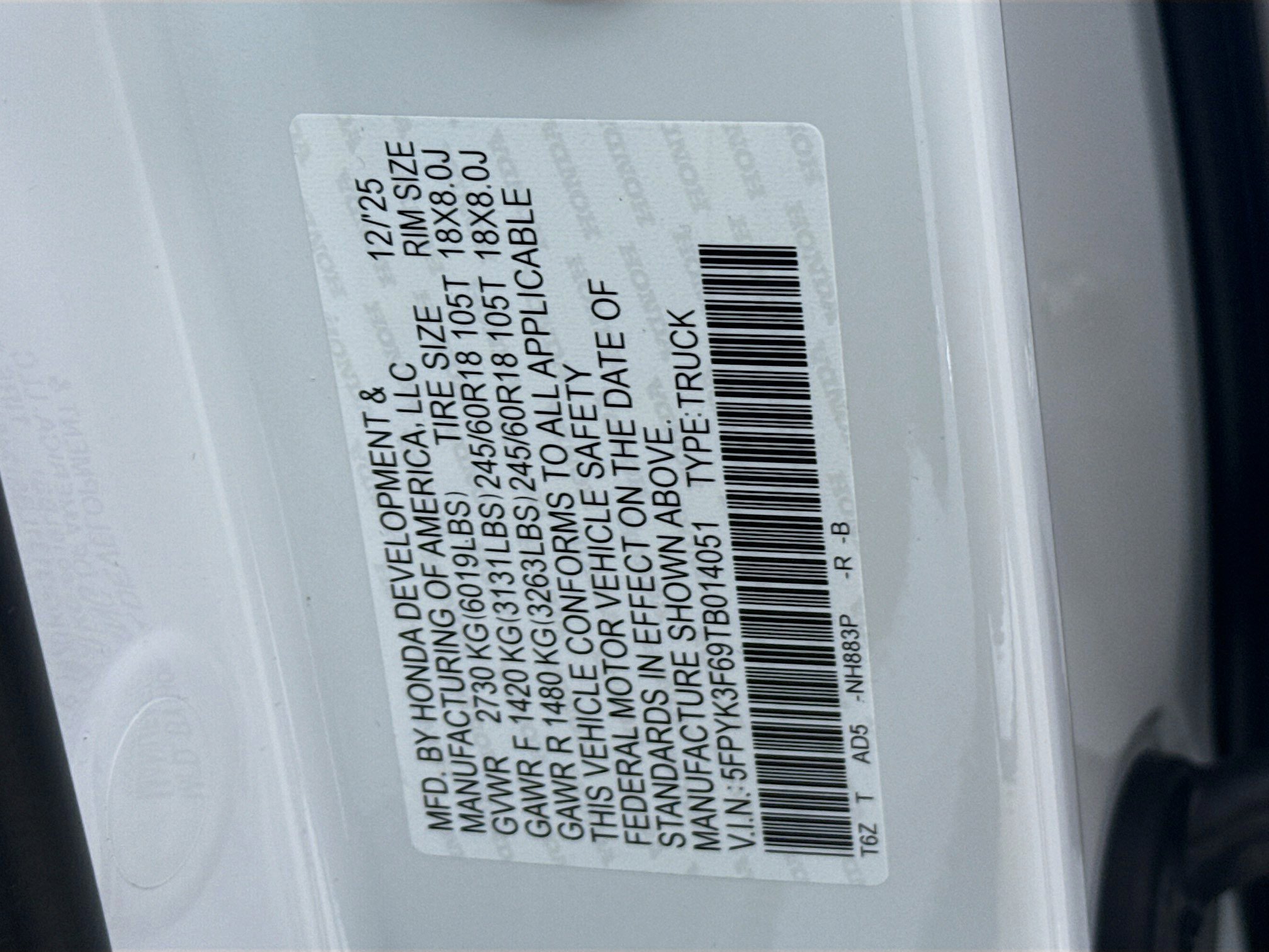 New 2026 Honda Ridgeline TrailSport image 39