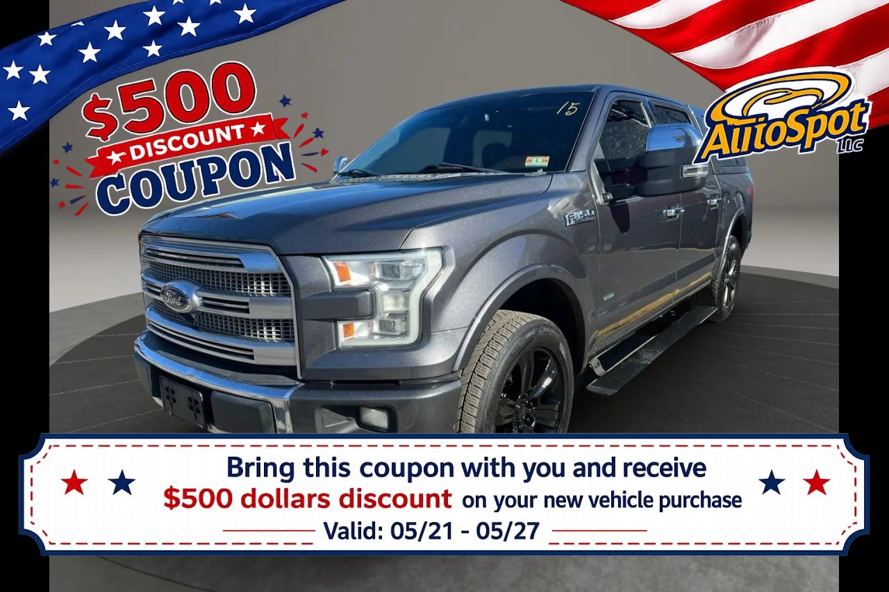 Used 2015 Ford F150 Platinum w/ Equipment Group 701A Luxury AWD/4WD image 1