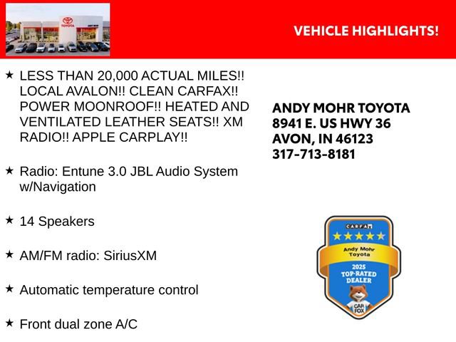 Used 2019 Toyota Avalon Limited FWD image 2