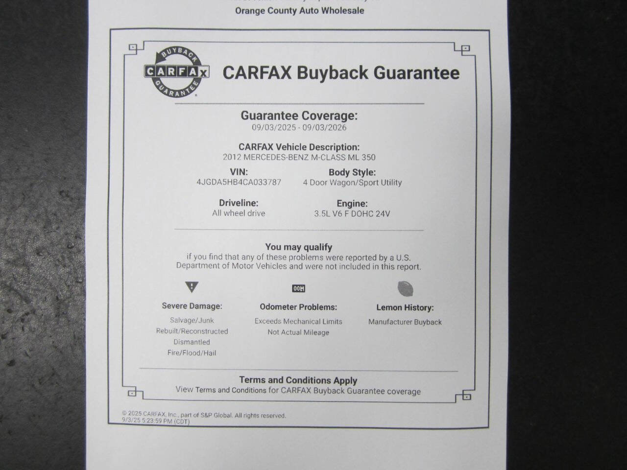 Used 2012 Mercedes-Benz ML 350 ML 350 AWD 4MATIC 4dr SUV image 43