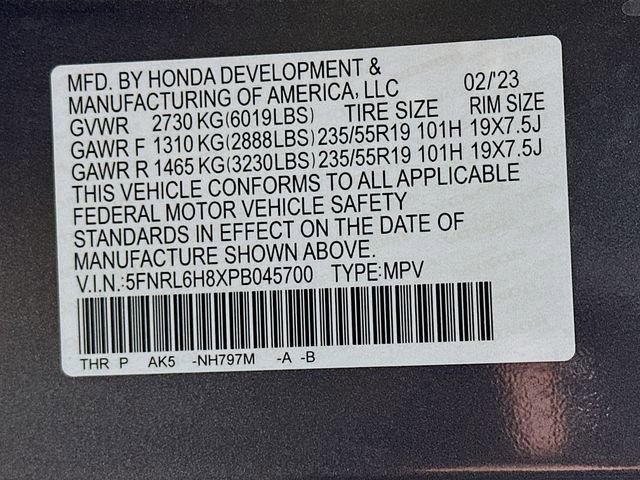 Certified 2023 Honda Odyssey Touring image 36