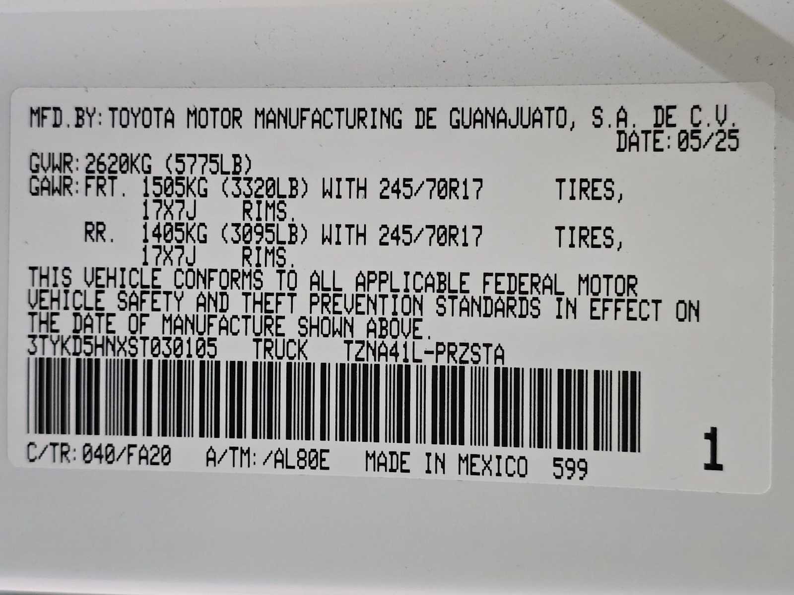 Certified 2025 Toyota Tacoma SR RWD image 31