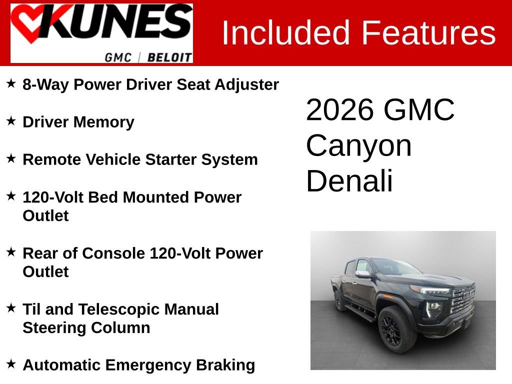 New 2026 GMC Canyon Denali w/ LPO, Denali Black Edition image 3