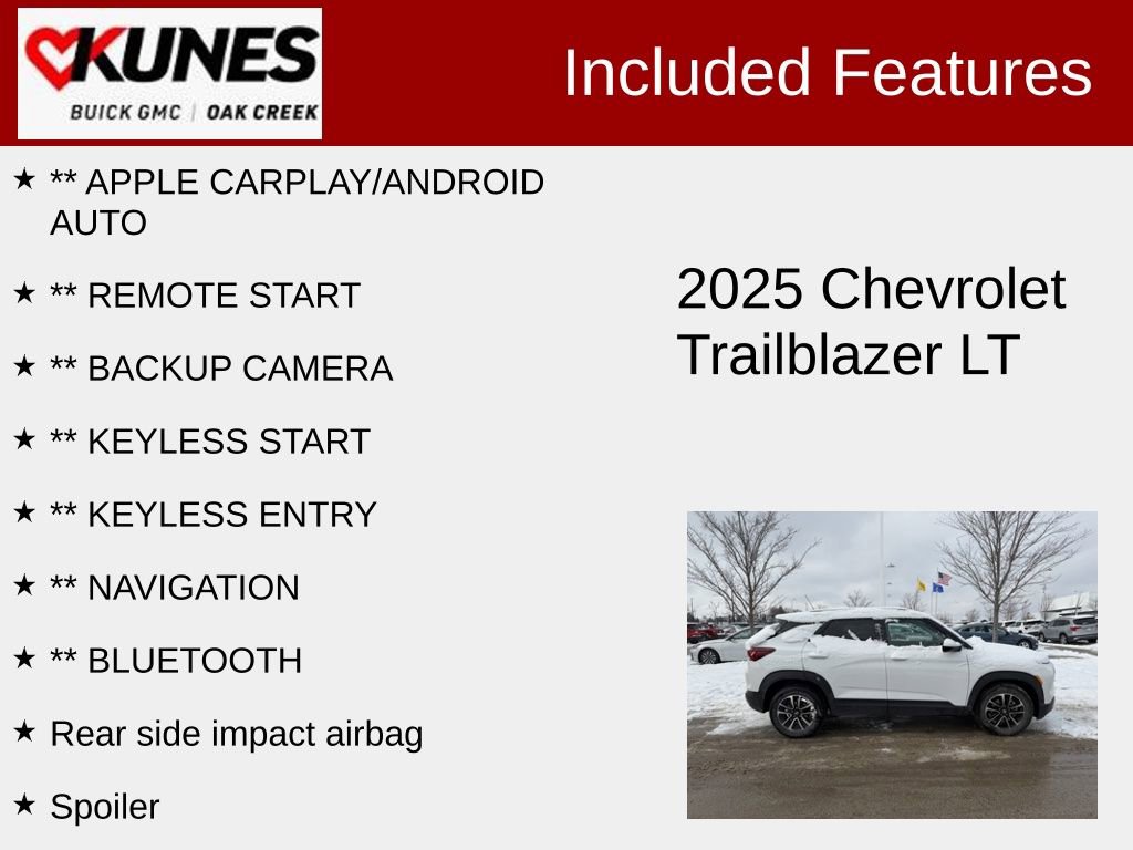 Used 2025 Chevrolet TrailBlazer LT image 2
