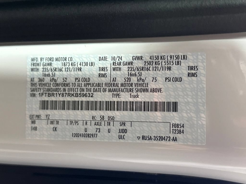 Used 2024 Ford Transit 250 Low Roof w/ Load Area Protection Package RWD image 14