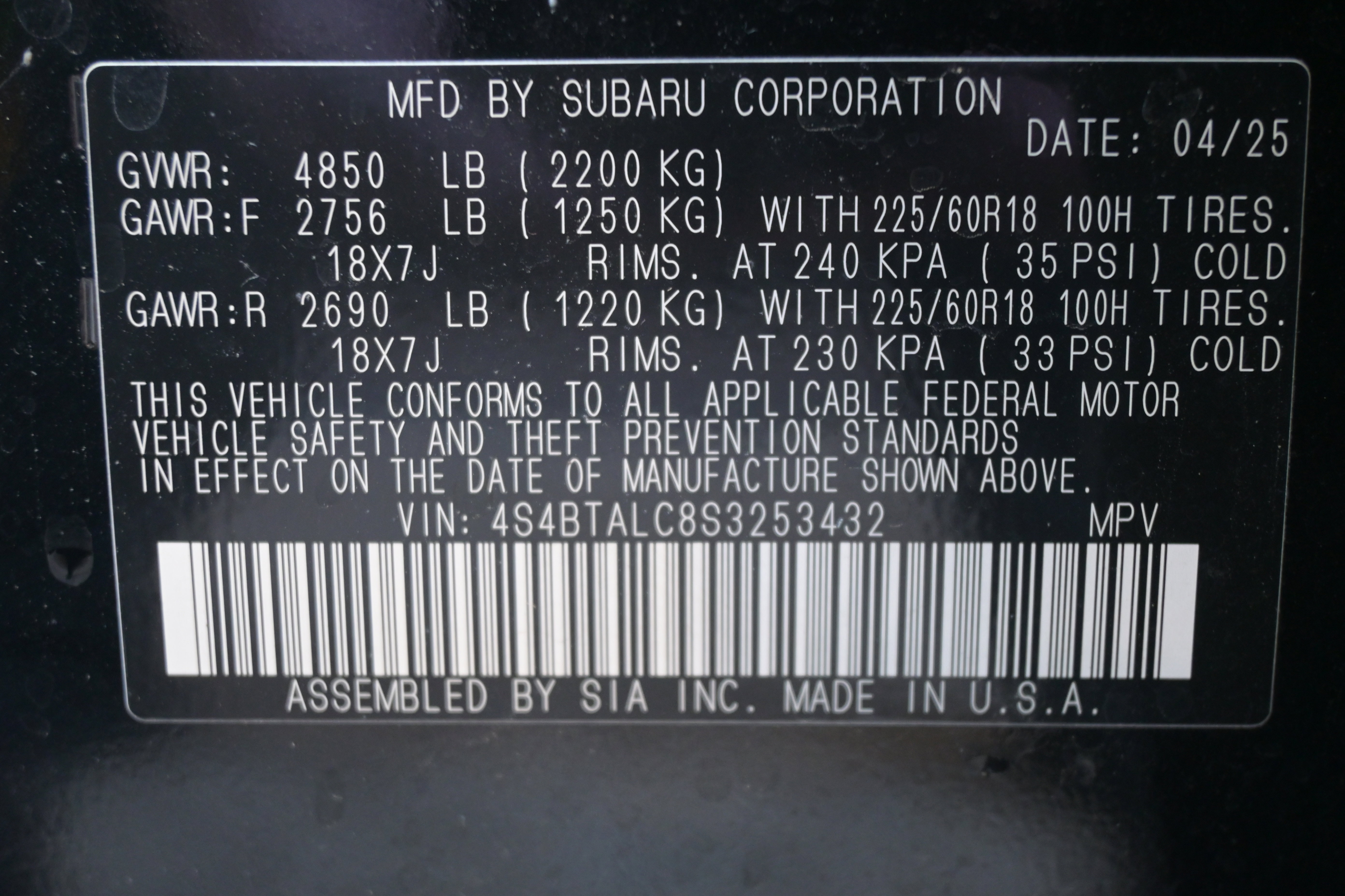 Certified 2025 Subaru Outback Onyx Edition AWD/4WD image 36