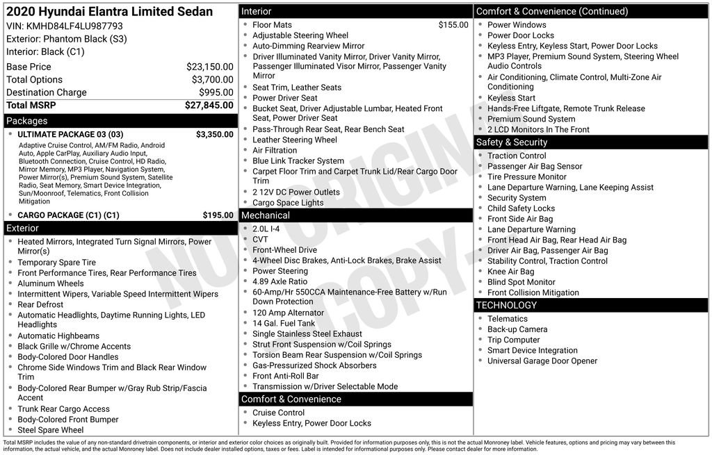 Used 2020 Hyundai Elantra Limited w/ Ultimate Package 03 image 4