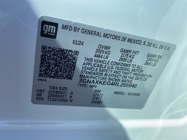Certified 2024 Chevrolet Equinox LT w/ LPO, Floor Liner Package FWD image 25