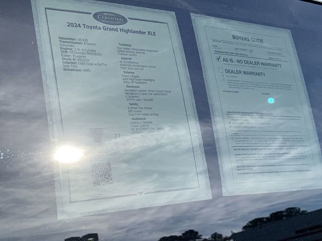Certified 2024 Toyota Grand Highlander AWD image 38