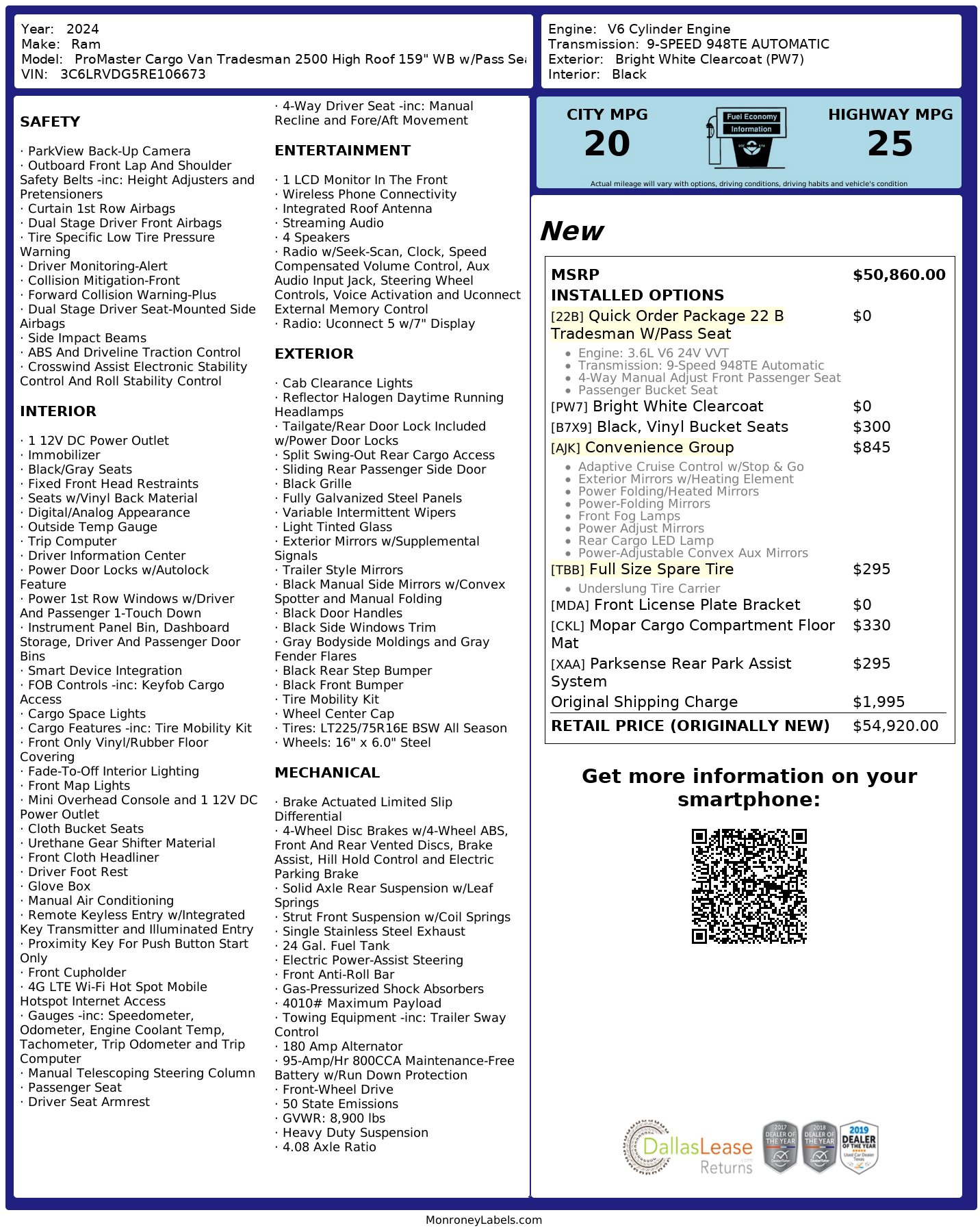 Used 2024 RAM ProMaster 2500 w/ Convenience Group image 2