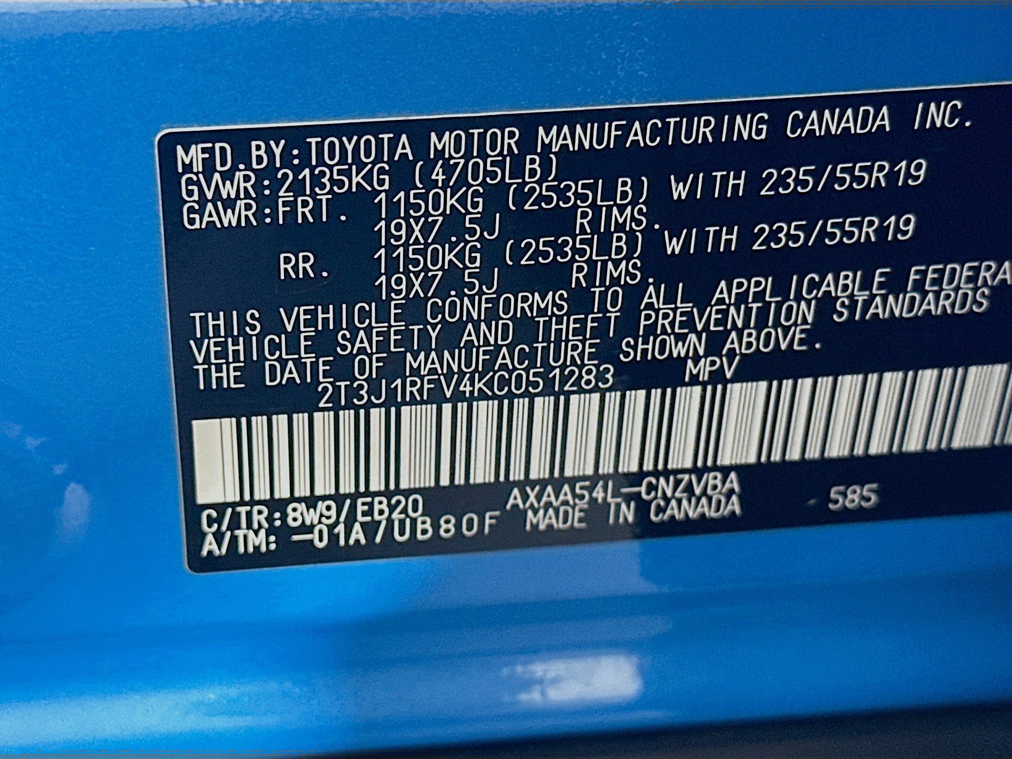 Used 2019 Toyota RAV4 Adventure AWD/4WD image 12