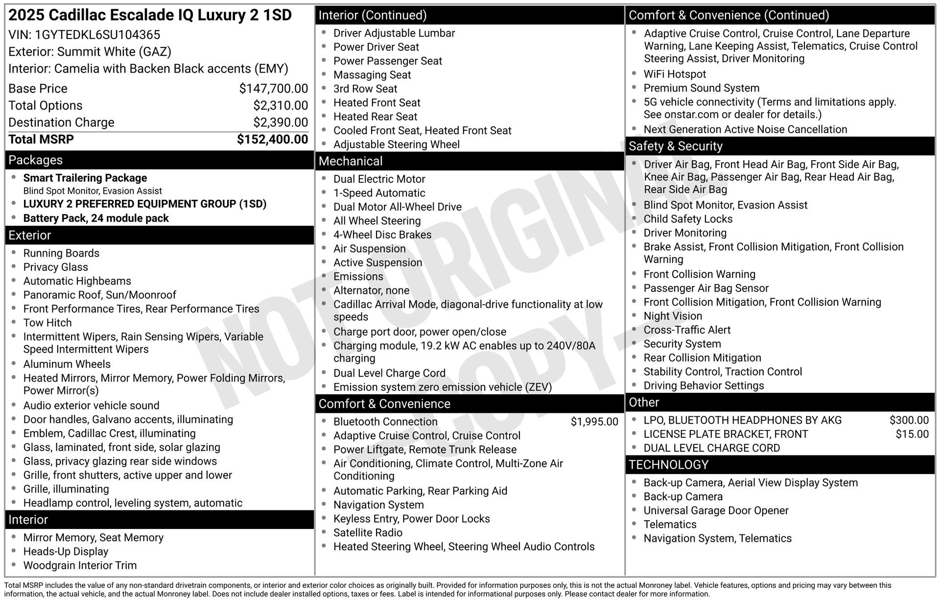 New 2025 Cadillac Escalade IQ Luxury 2 image 3