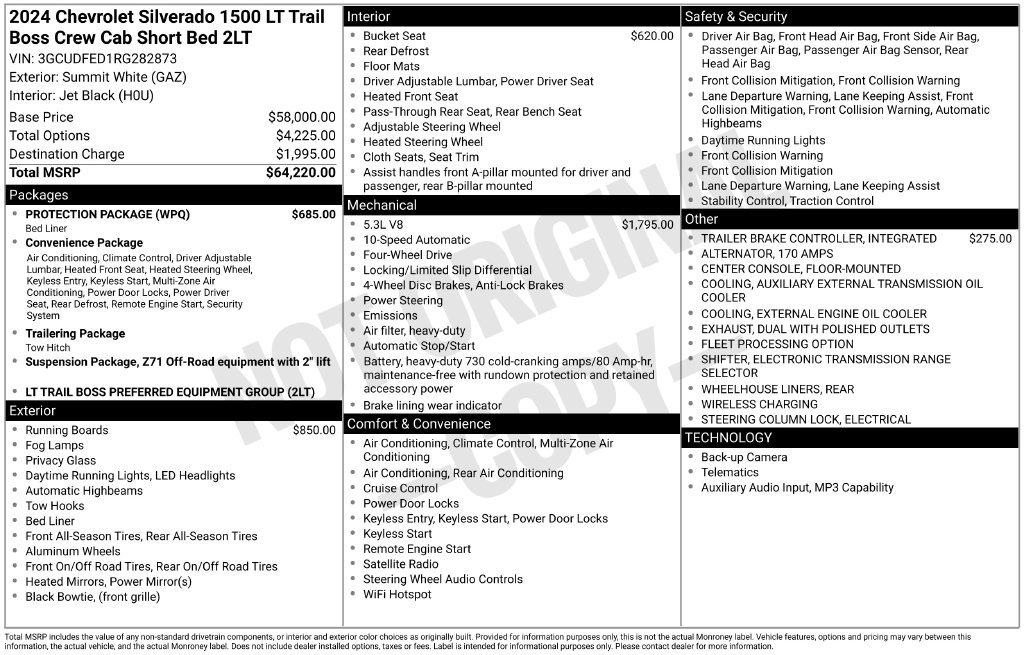 Certified 2024 Chevrolet Silverado 1500 LT Trail Boss w/ Protection Package AWD/4WD image 37