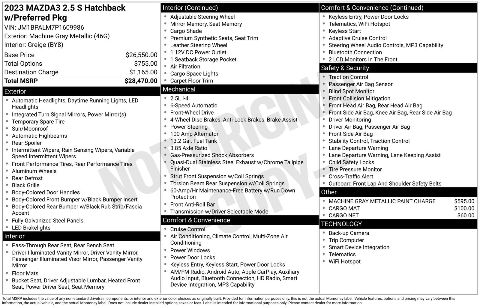Certified 2023 MAZDA MAZDA3 s image 39