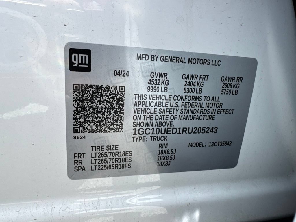 Used 2024 Chevrolet Silverado EV W/T AWD/4WD image 14
