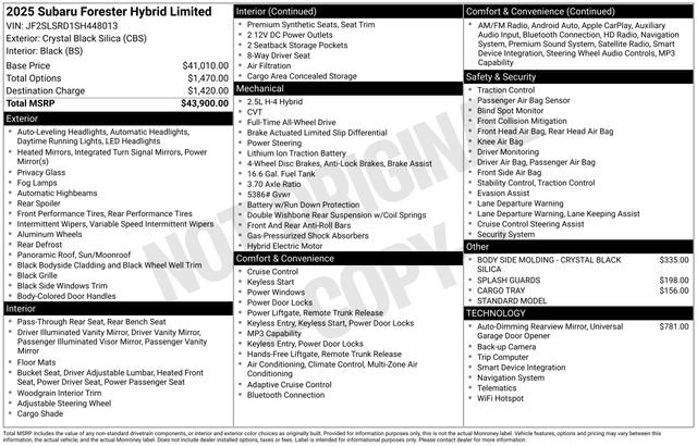 Certified 2025 Subaru Forester Limited AWD/4WD image 22