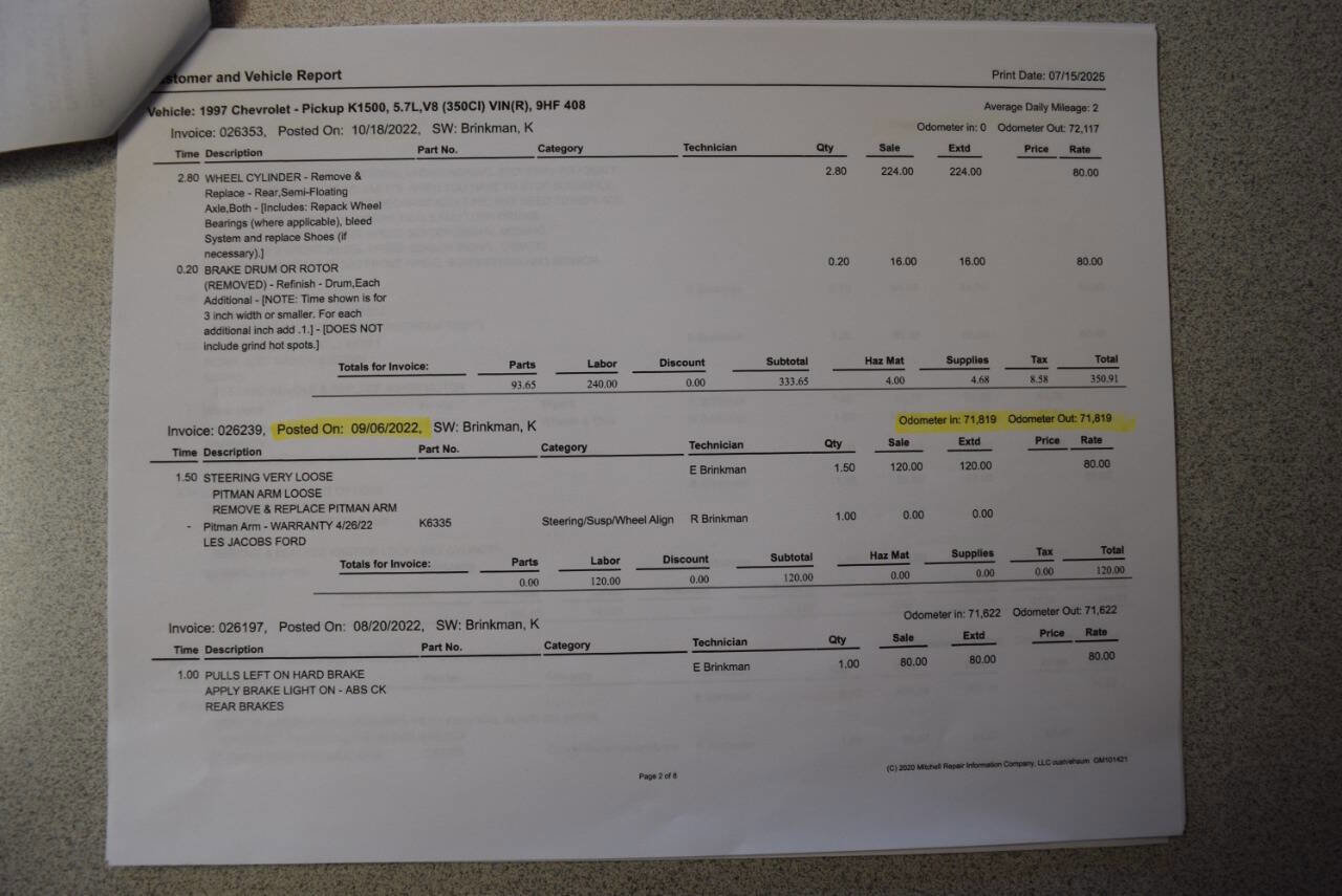 Used 1997 Chevrolet Silverado 1500 4x4 Regular Cab w/ Preferred Equipment Group 2 image 65