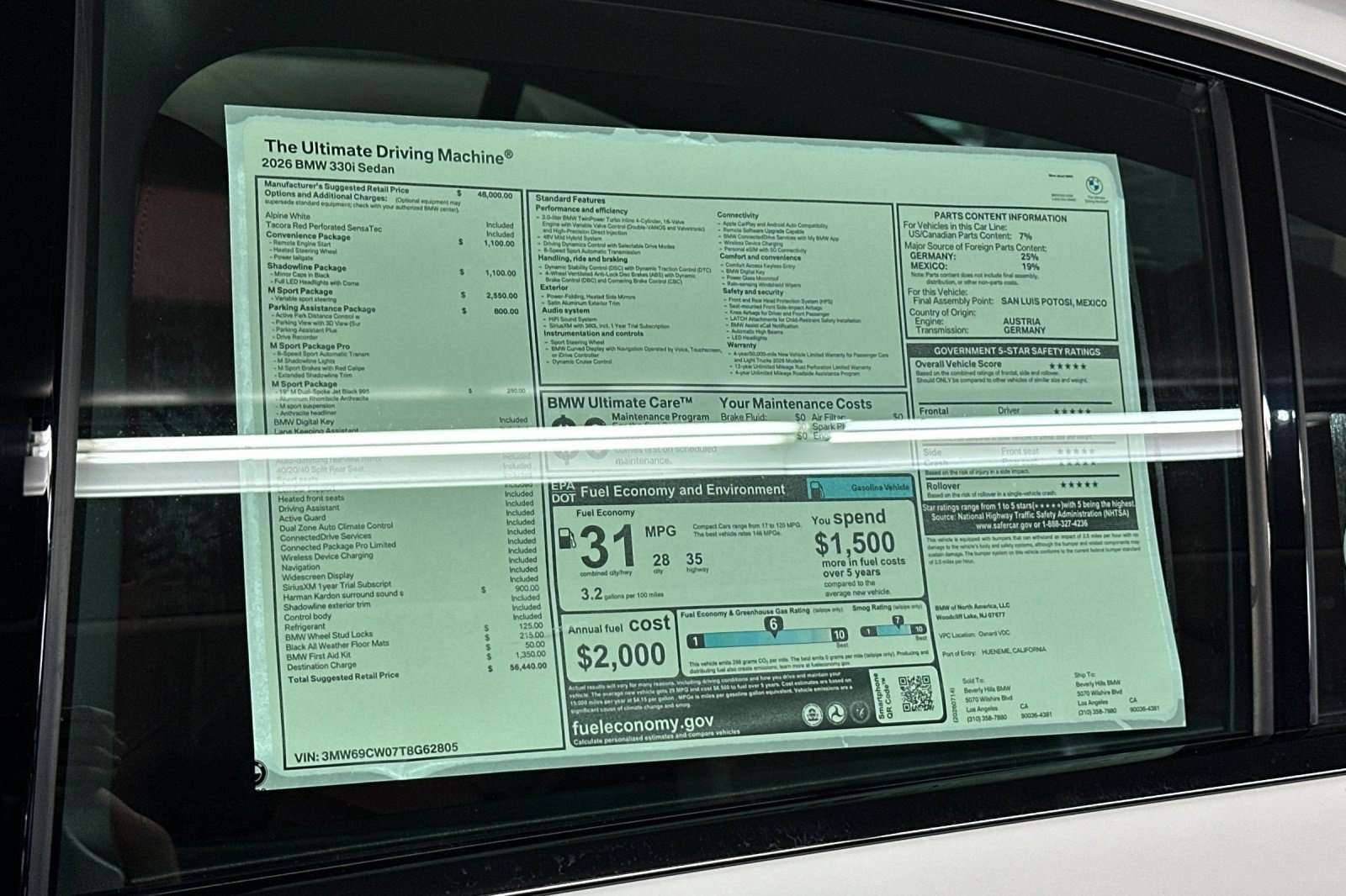 New 2026 BMW 330i Sedan w/ M Sport Package RWD image 29