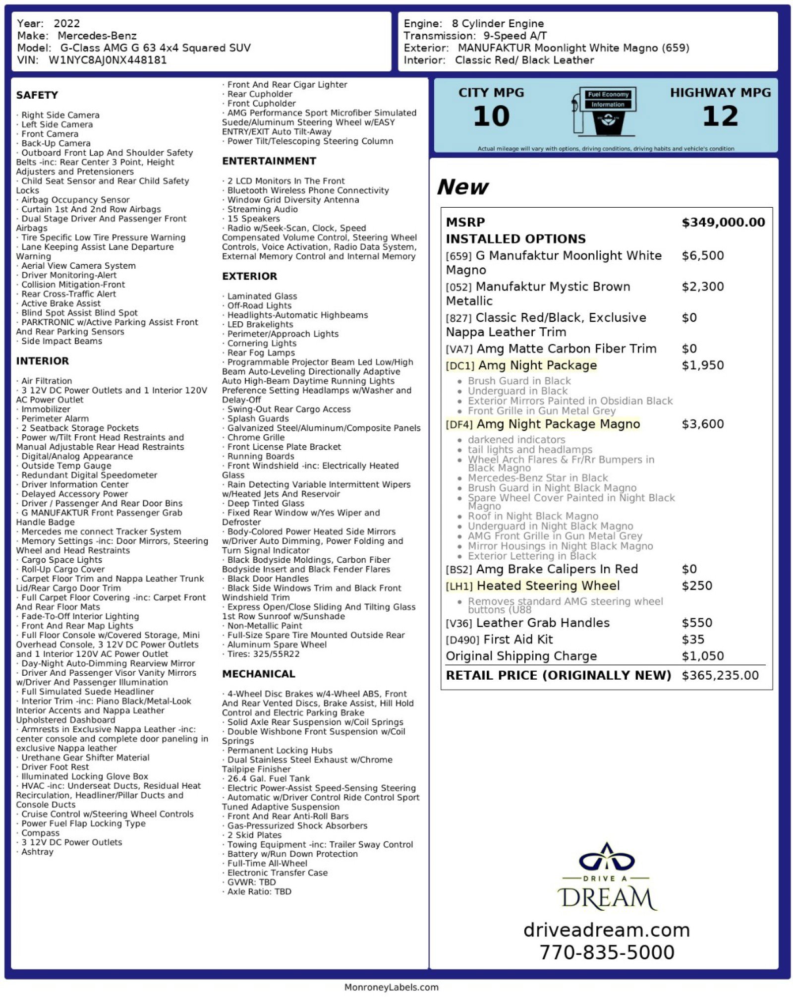 Used 2022 Mercedes-Benz G 63 AMG Squared image 74