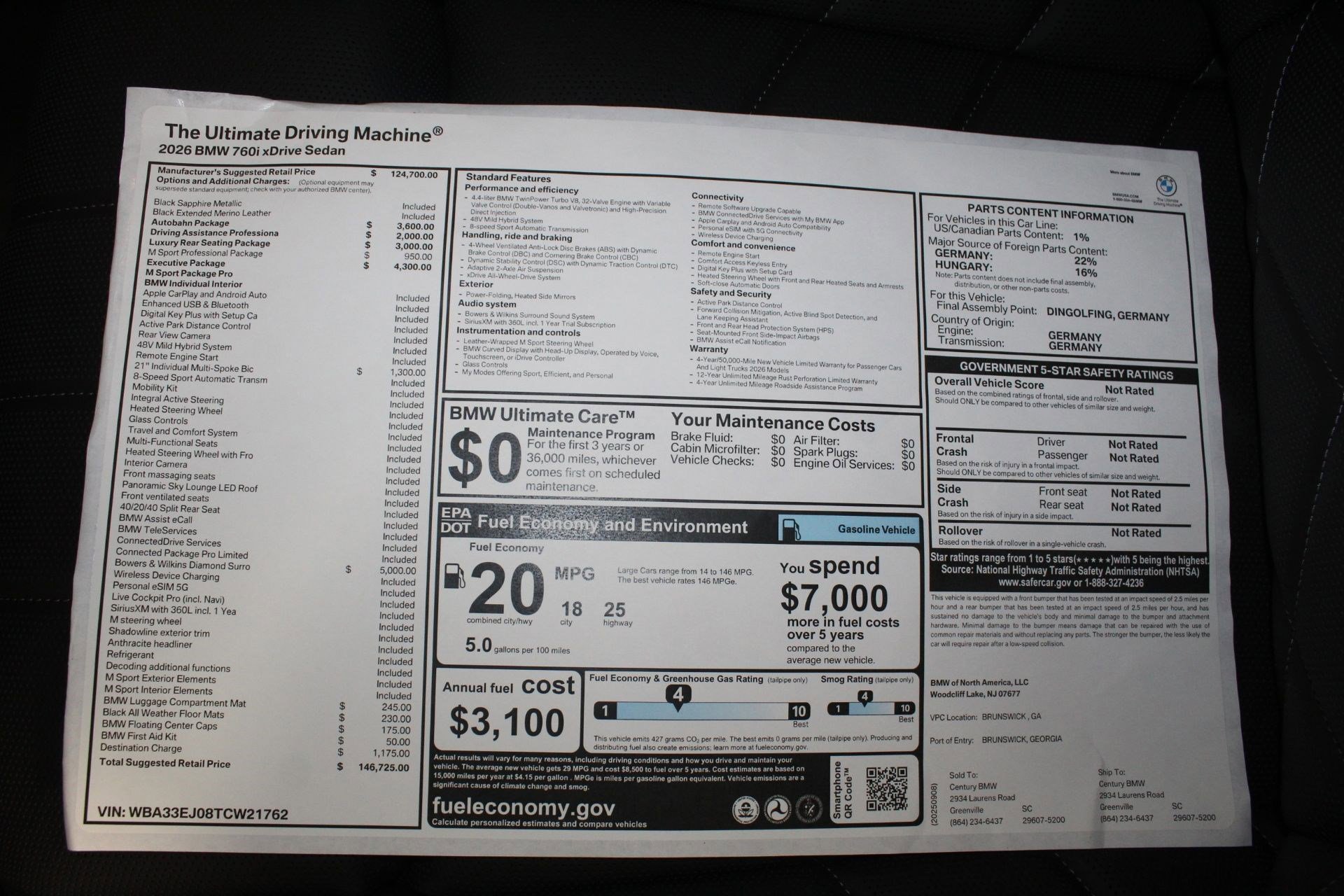 New 2026 BMW 760i xDrive w/ Executive Package image 24
