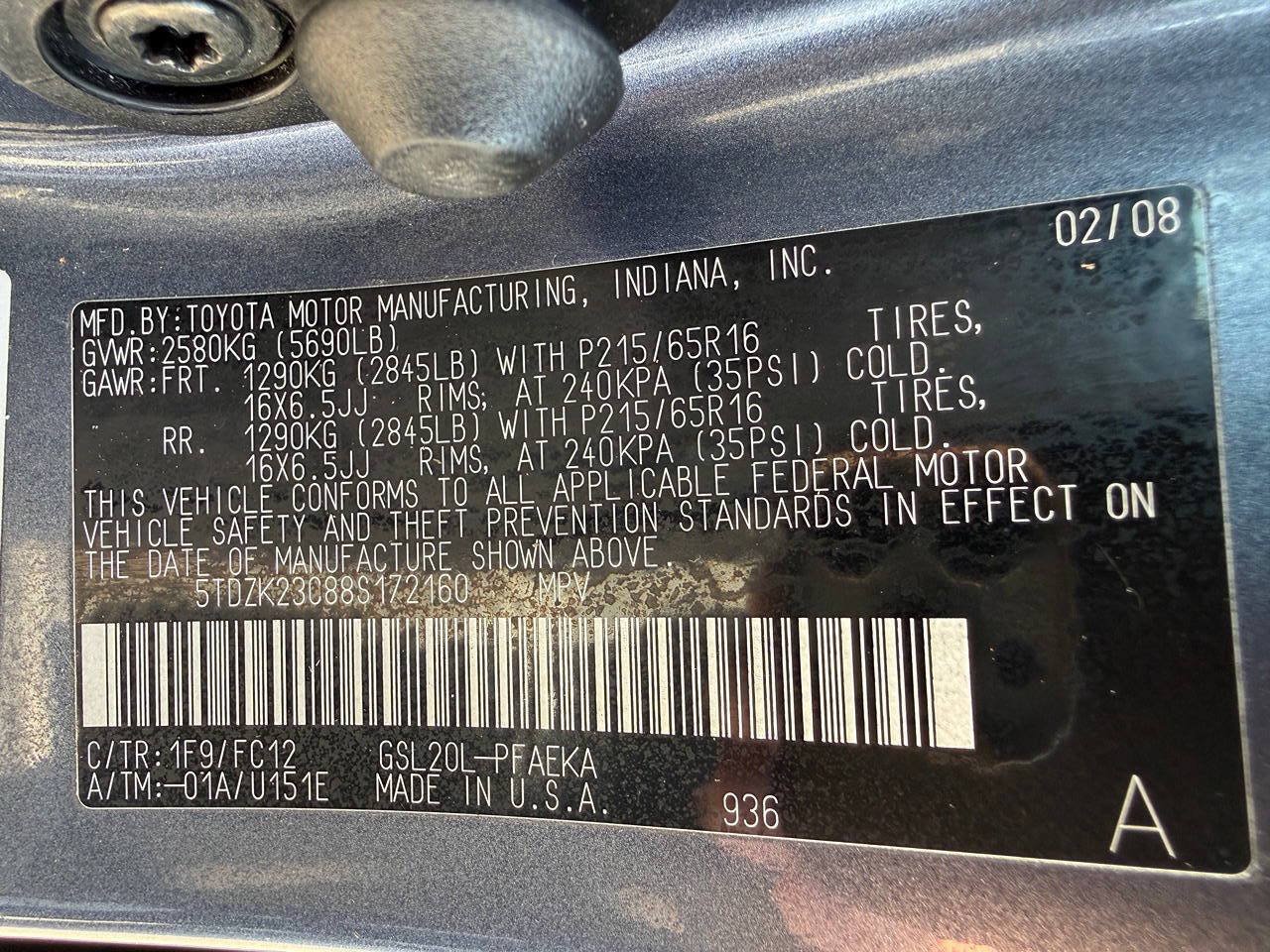 Used 2008 Toyota Sienna LE FWD image 41