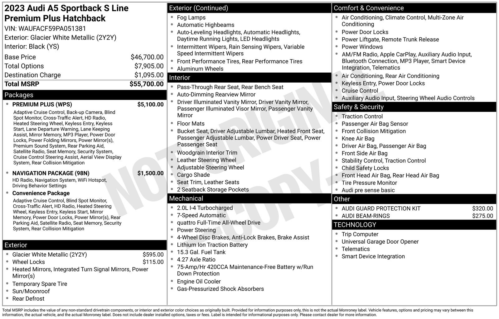 Used 2023 Audi A5 2.0T Premium Plus w/ Premium Plus image 59