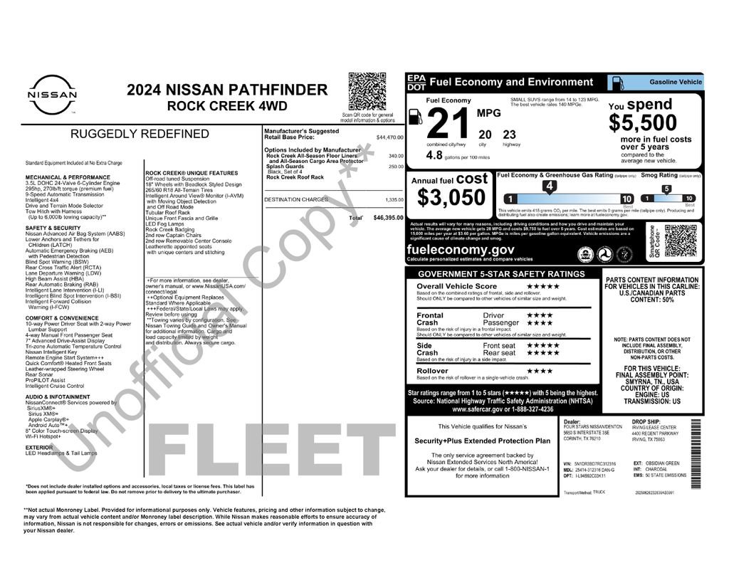 Certified 2024 Nissan Pathfinder Rock Creek AWD/4WD image 6