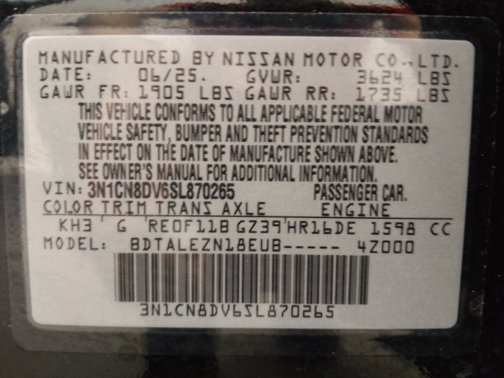 Used 2025 Nissan Versa S w/ Trunk Package FWD image 33