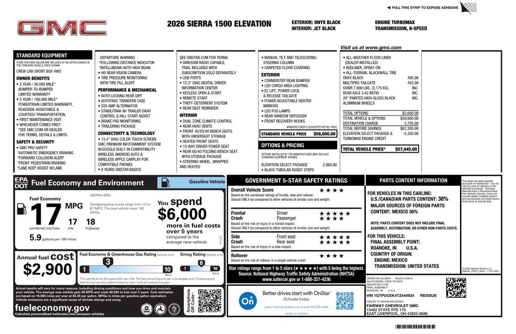 New 2026 GMC Sierra 1500 Elevation w/ Elevation Select Package AWD/4WD image 4